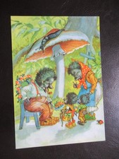 AK Mecki,Familie Igel,Pilz,DDR Planetverlag