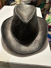 Echtlederhut Schwarz