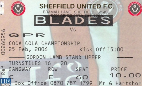 Ticket sheffield united v - -,