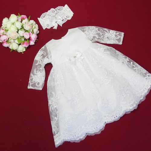 Taufkleid stirnband spitze - ,