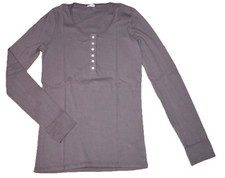 Schiesser Revival Langarmshirt taupe Knöpfe NEU Gr.42