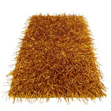 Moderner shaggy teppich ocker - teppich,
