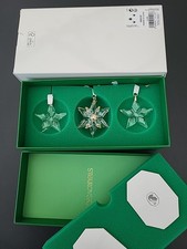 SWAROVSKI 5655102 Weihnachtsstern 2023 3D 3er Set Klar Christmas Ornament Set