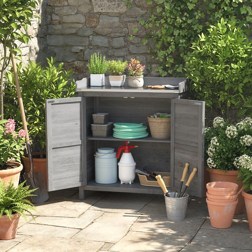 Outsunny gartenschrank mit - outsunny,
