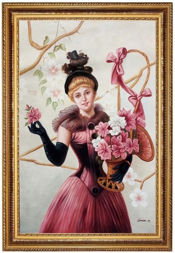 ölbild portrait elegante - ,