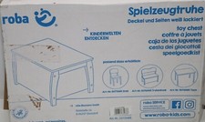 roba Kindertruhe,Spielzeugtruhe aus Massivholz,weiß lackiert,BxTxH:56x40,5x35 cm