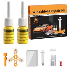 2-in-1 Reparatur für Autoscheiben-Risse und Rundschäden - Inkl. UV-Lampe