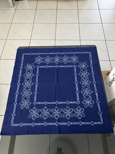 Hardanger tischdecke 85x85 - hardanger, ca.