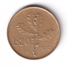 Italien - 20 Lire 1970