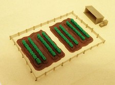 Outland Models Modelleisenbahn Bauernhof Feld mit Gem��se und Schuppen Spur Z