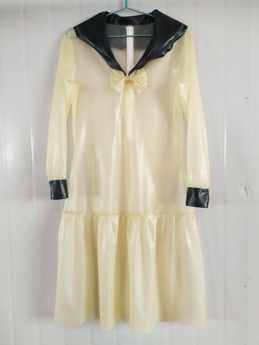 Latex rubber transparent kleid - latex,
