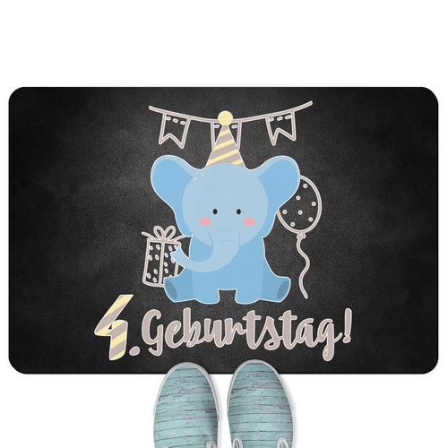 Geburtstag blauer elefant - 4.,
