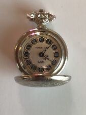 Prätina Halsketten Uhr Taschenuhr silberfarben vintage