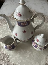 Tolle antike Teekanne mit passender Milchkanne um 1890