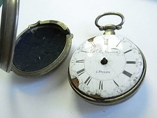 Antik Silber Herren Taschenuhr