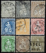 1862 Schweiz, Serie Sitzende