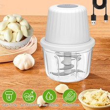 Elektrisch Zerkleinerer 400ml Multizerkleinerer Knoblauchhacker Zwiebelschneider