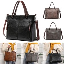 Damen Tasche Handtasche Leder Shopper Henkeltasche Schultertasche Umhängetasche