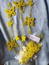 2x Tischband Gelb Filz Perlen mit Schmetterling zum hängen Tischläufer Tischdeko