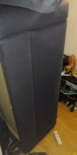 Schlafsofa sitzer stoff blau - schlafsofa, 2