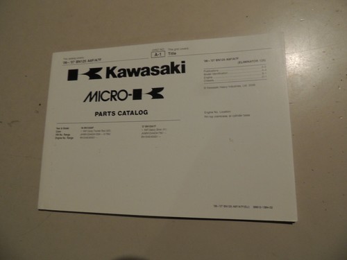 Parts catalog kawasaki 125 - catalog,