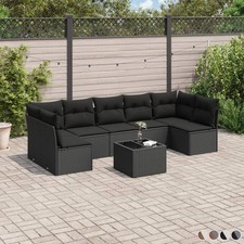 Garten-Sofagarnitur mit Kissen