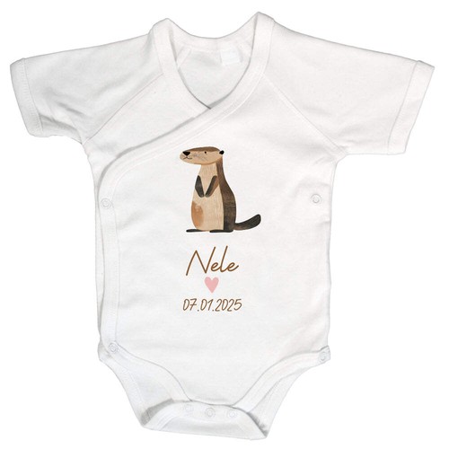 Baby body kurzarm mit name - kurzarm, &
