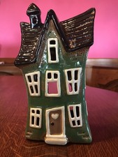 Windlicht Haus handbemalt