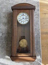 Antiker Regulator – Wanduhr mit Pendel – ca. 85×35 cm – Holzgehäuse,...