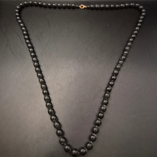 Schwarze lava halskette - schwarze,