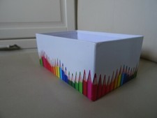 Stiftbox Kiste Buntstiftbox Box Aufbewahrung Schreibtisch z ikea Kinderzimmer