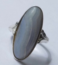 Ring hellblauer marmorierter