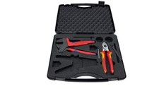 KNIPEX Crimpzangen Set Werkzeugkoffer für Photovoltaik Kabelschere Systemzange