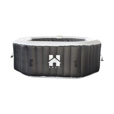 Whirlpool Außenpool Spa DROP Schwarz Ø185 130 Düsen + Zubehör