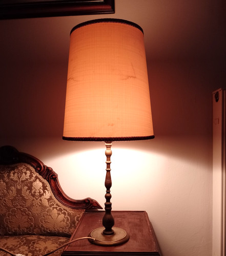 Messinglampe antik - messinglampe,