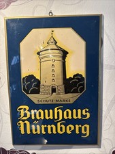 Altes Reklameschild/Imoglas Brauhaus Nürnberg