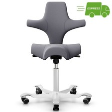 HAG Capisco 8106 | Stoff Xtreme Grau | Gestell Weiß | Express