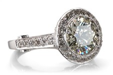 Ring 1 Brillant 2,005 ct I/VVS2 750 Weißgold Gutachten Gr 54 [BRORS 20402]