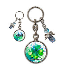 Schlüsselanhänger mit Schutzengel | Glücksbringer + Name | Metall