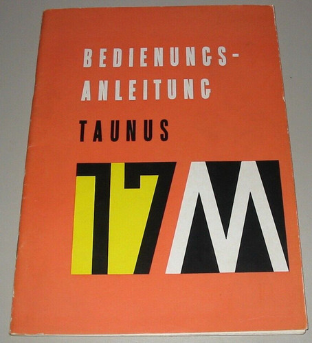 Betriebsanleitung ford taunus - betriebsanleitung,