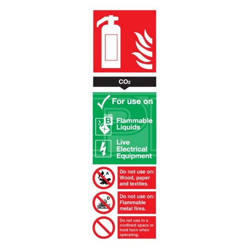 Co2 feuerlöscher schild - schild,