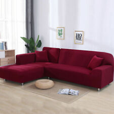 Sofa Überwürfe 3 Sitzer+3 Sitzer mit 2 Stück Kissenbezug Sofabezüge für L-Form
