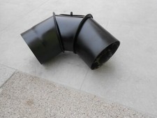 Kaminrohr Bogen Ø 150 mm - Bogen drehbar 0° - 90° mit Tür Schwarz