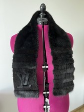 Louis vuitton mink scarf - vuitton, black