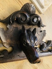 Antik Tierkopf Holz ca 90/32cm