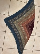 Schulter Tuch Dreieck Bunt Handarbeit Gehäkelt