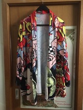 Dünner Cardigan XXL Comic Bunt Weste Jacke Damen