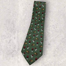 CABOUCHON Silk Tie Green Red