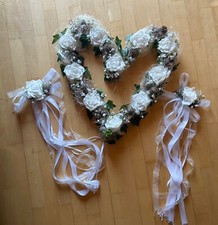 3-tlg. Autoschmuck Herz und Schleifen