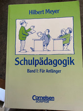 Hilbert Meyer Schulpädagogik Band 1